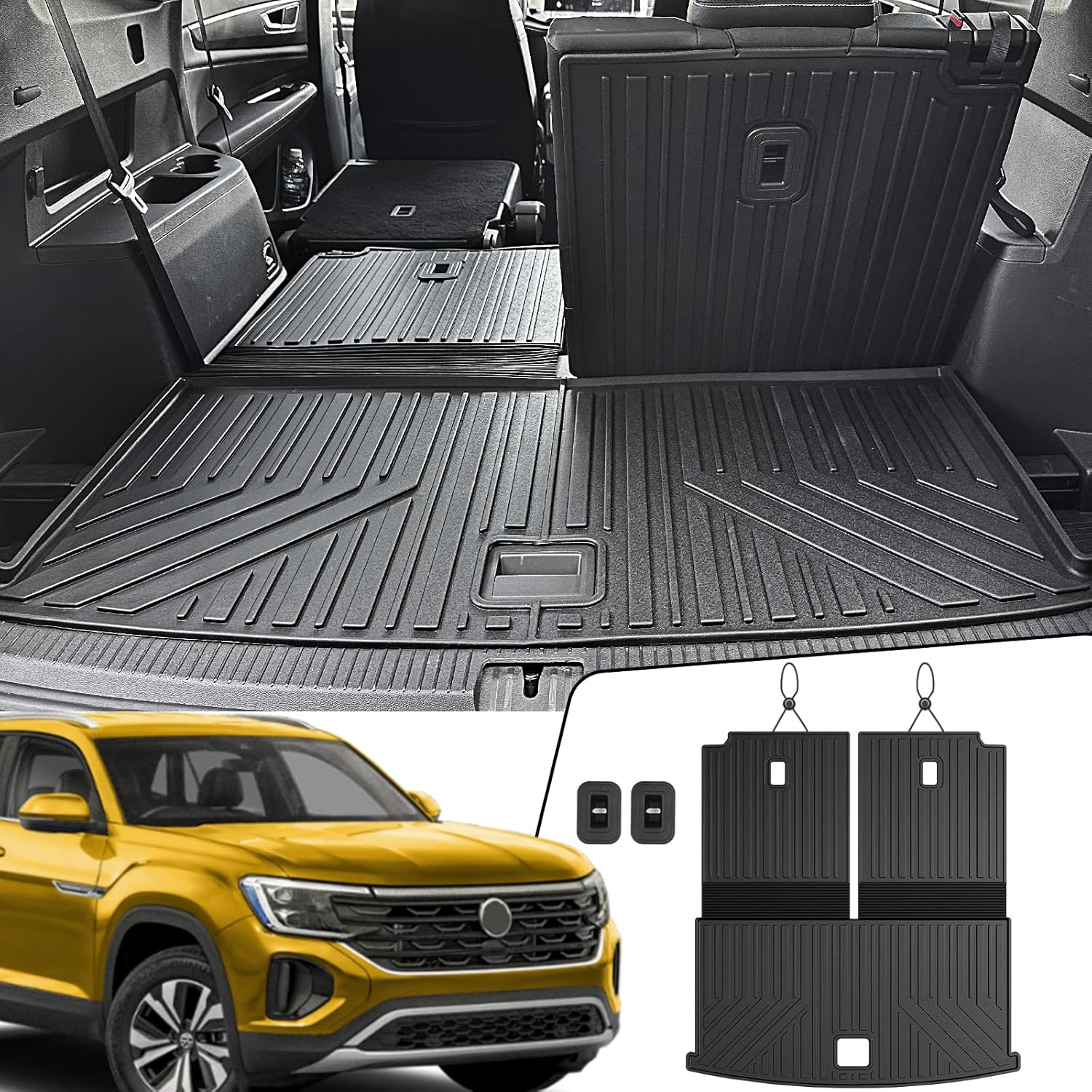 Custom Fit Cargo Mat with Backrest for Volkswagen Atlas 2018-2026