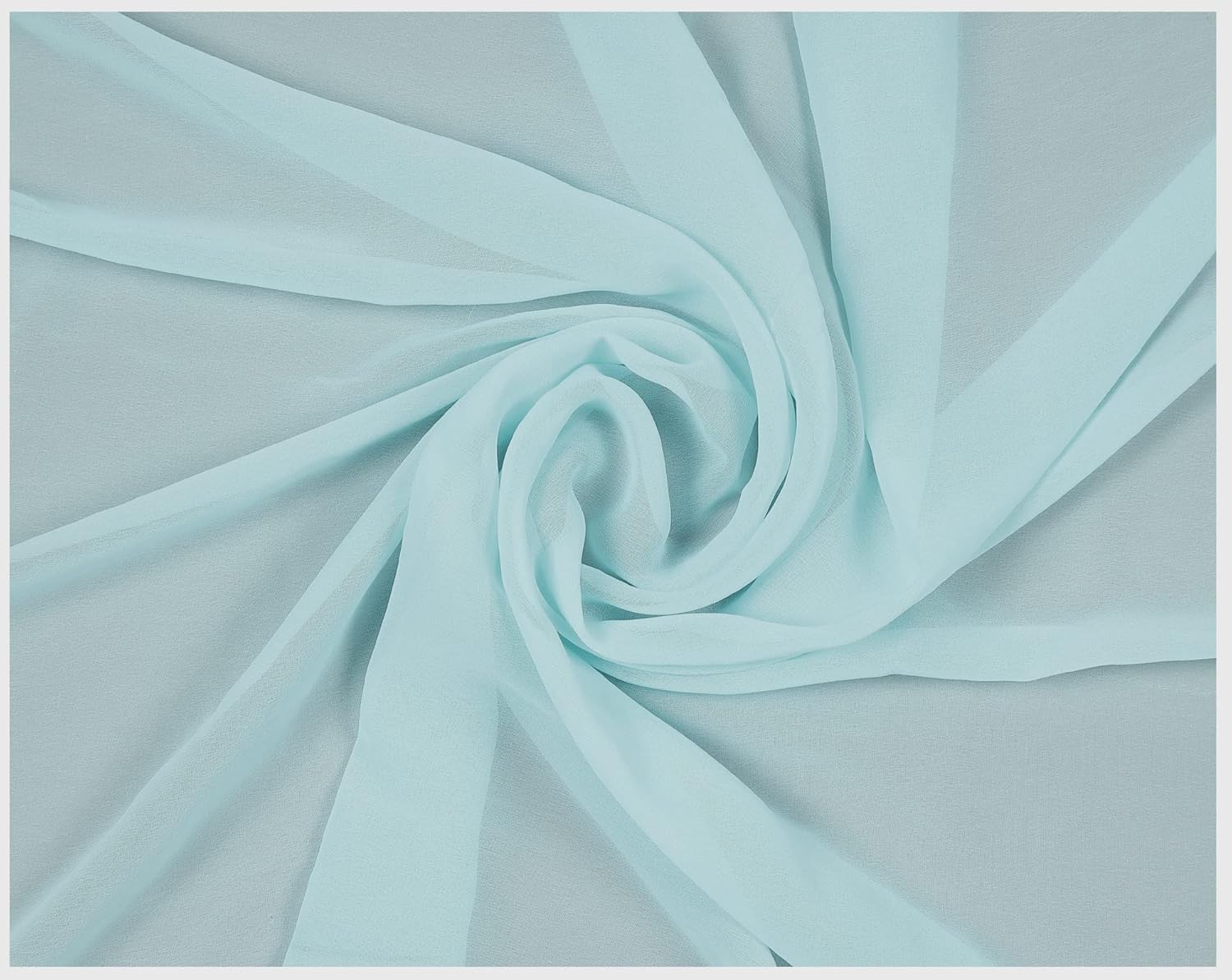 MDS Pack of 15 Yard Aqua Green Chiffon Fabric for Crafts