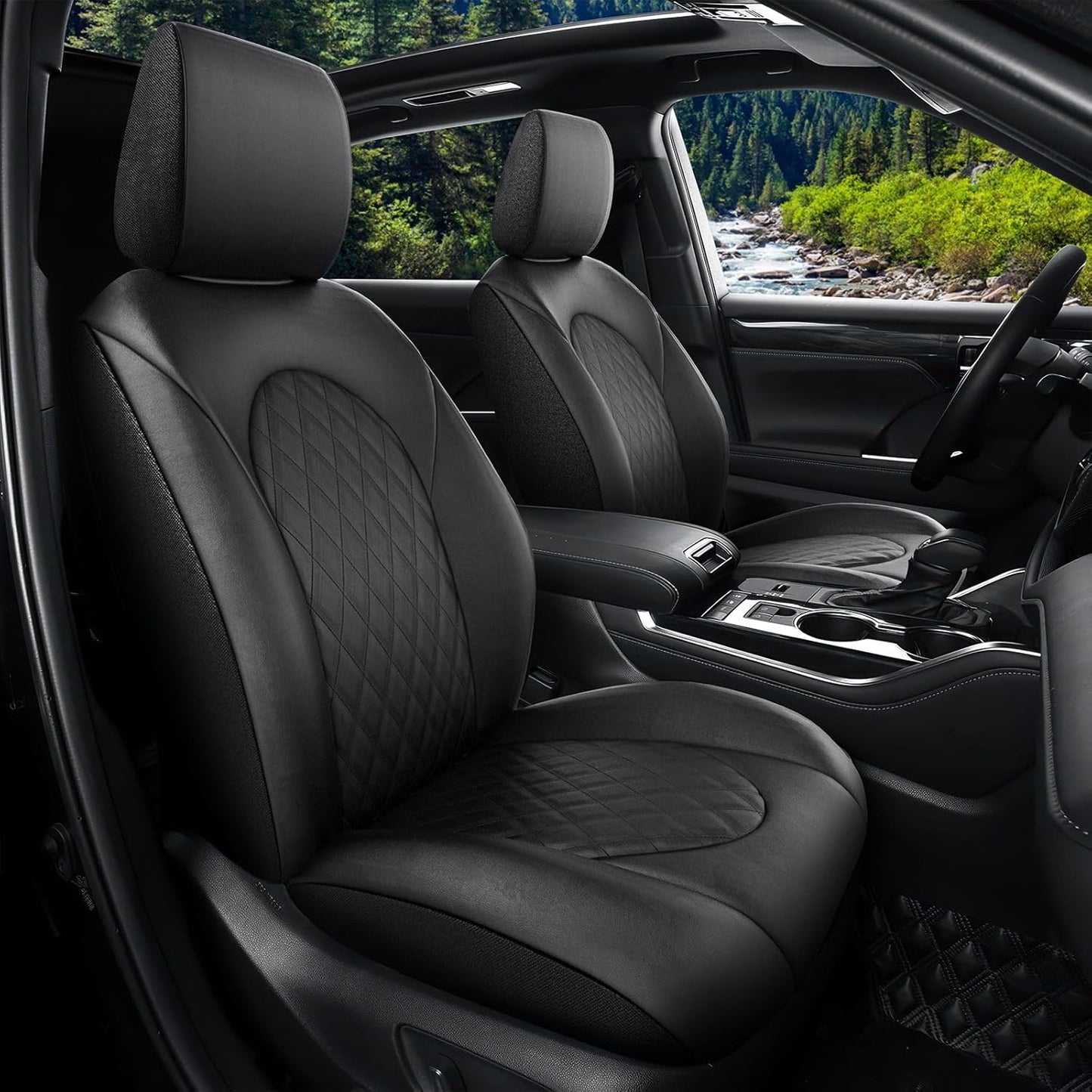 GIANT PANDA Customized Full Set Car Seat Covers for Toyota Highlander