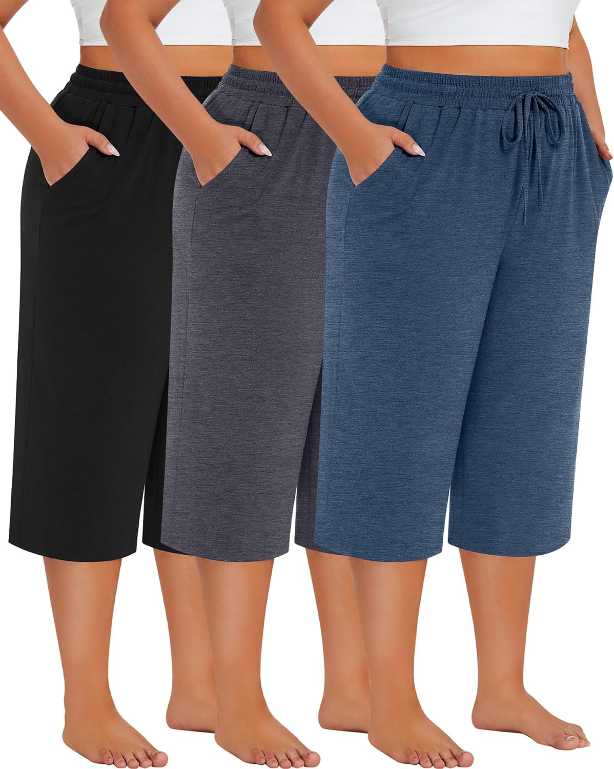 Neer Women's Plus Size Cotton Capris for Comfort and Style
