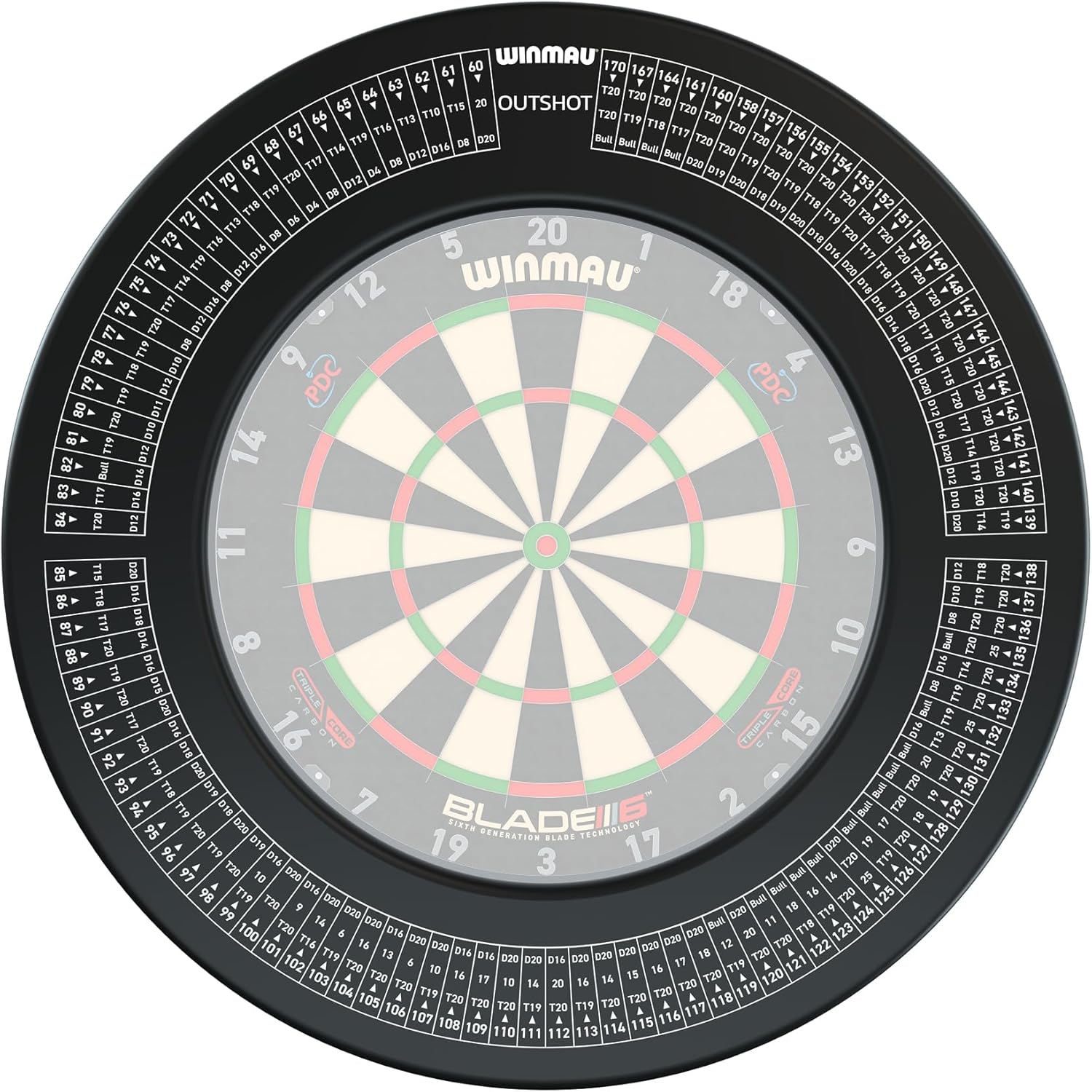 WINMAU Pro-Line Dartboard Surround for Home and Club Use