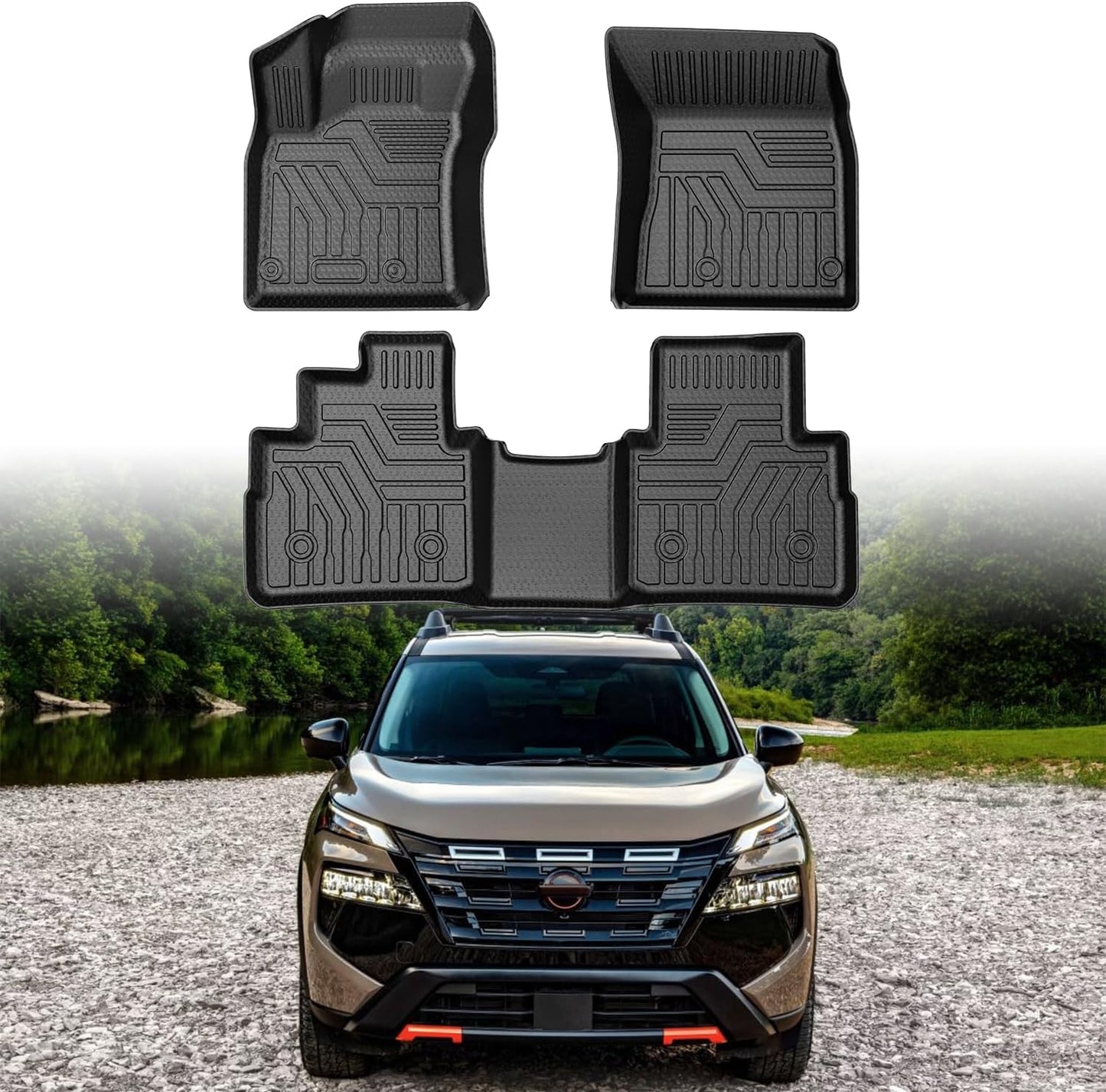 Mixsuper Floor Mats for Nissan Rogue 2021-2024, Durable Liners