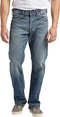 Men's Gordie Relaxed Fit Straight Leg Jeans - Medium Indigo