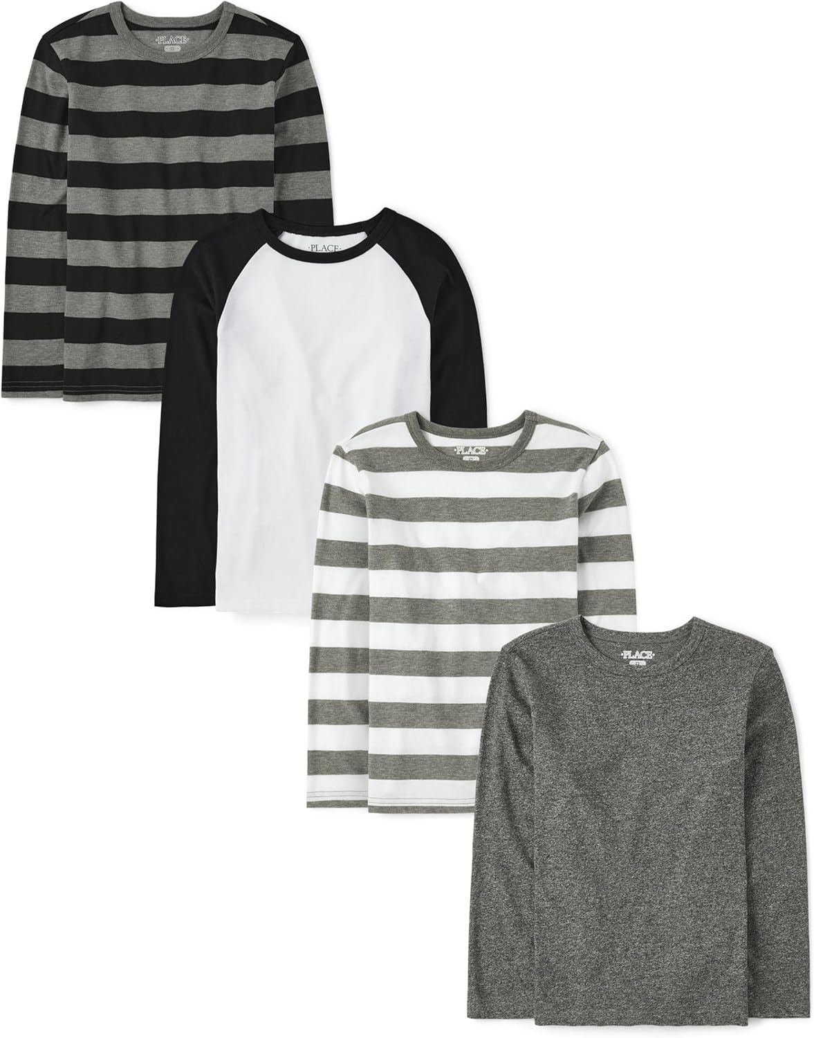 Boys Long Sleeve Knit Shirts 4-Pack for Everyday Style