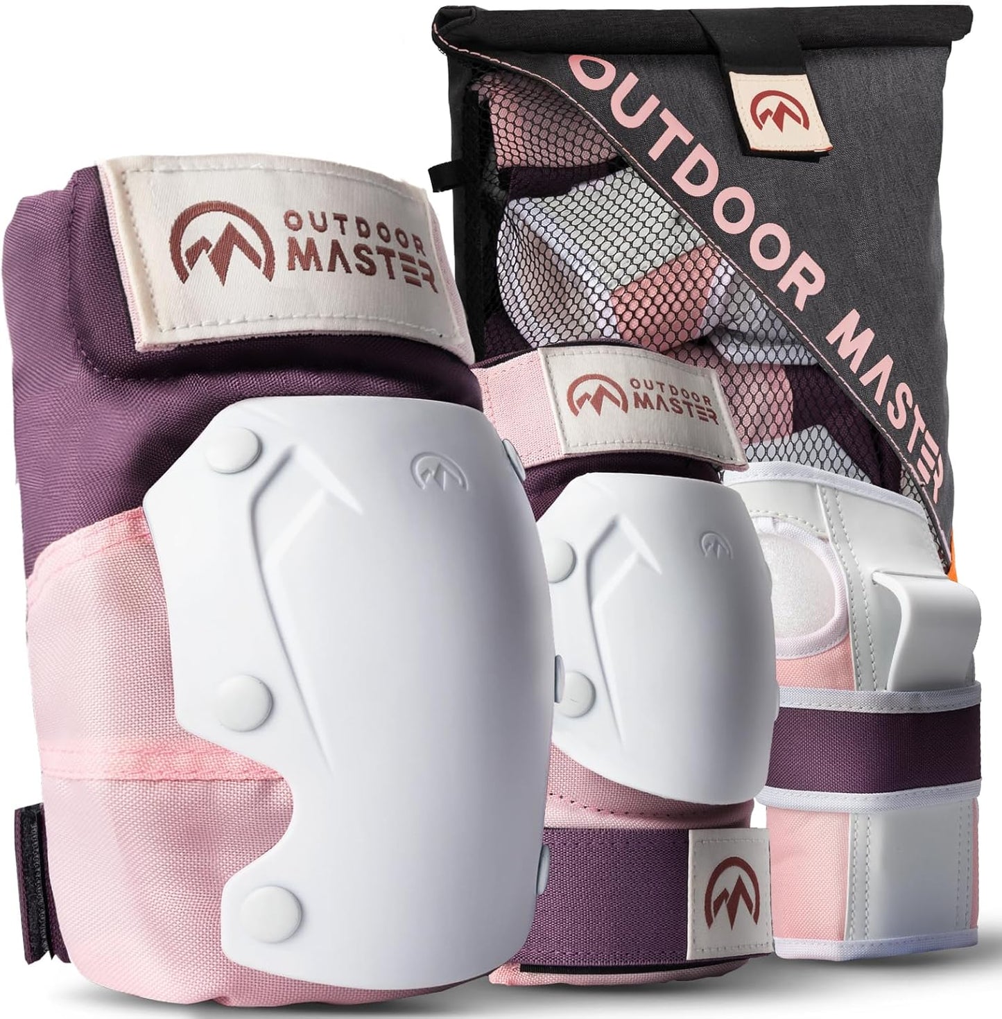 OutdoorMaster Knee Pads for Skating - Protective Gear Set