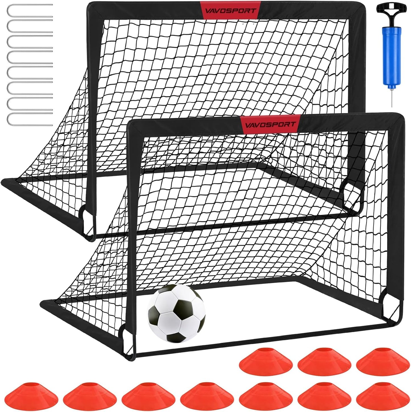 Kids Soccer Goals for Backyard Set - Portable Training Equipment