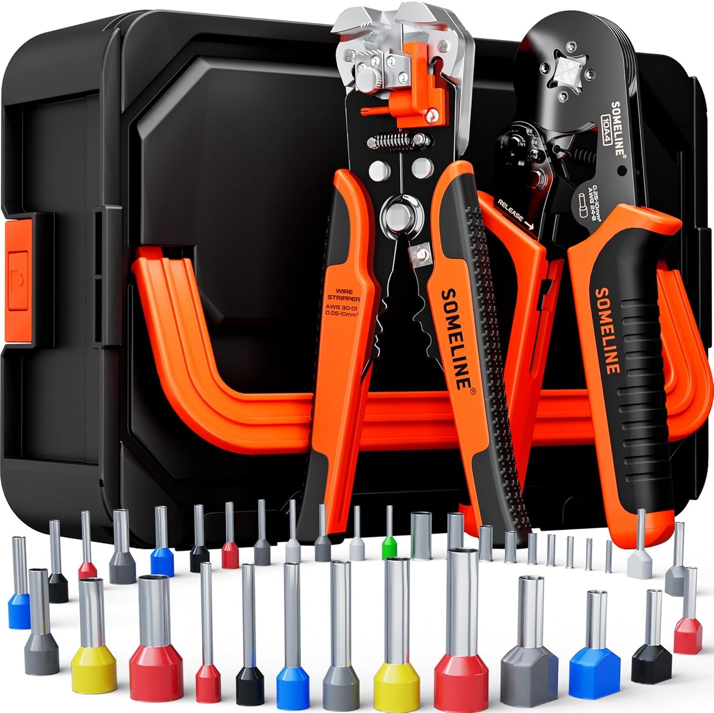 SOMELINE Ferrule Crimping Tool Kit for Professional Electrical Work