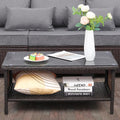 WAROOM Outdoor PE Wicker Coffee Table - Durable Patio Rattan Table