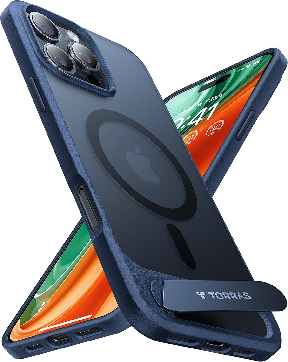 TORRAS Strong Magnetic Seamless Stand for iPhone 16 Pro Case
