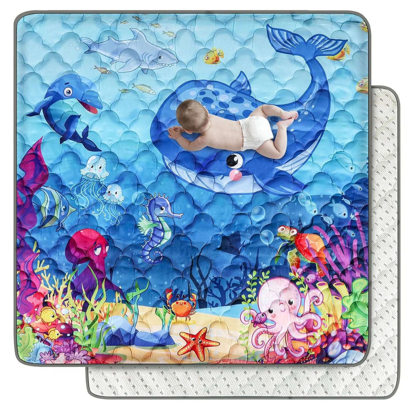 FAMOPLAY Odorless Baby Floor Mat (Ocean)