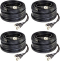 RG59 Siamese Cable for AHD TVI CVI HD-SDI Camera Systems - 4-Pack 100