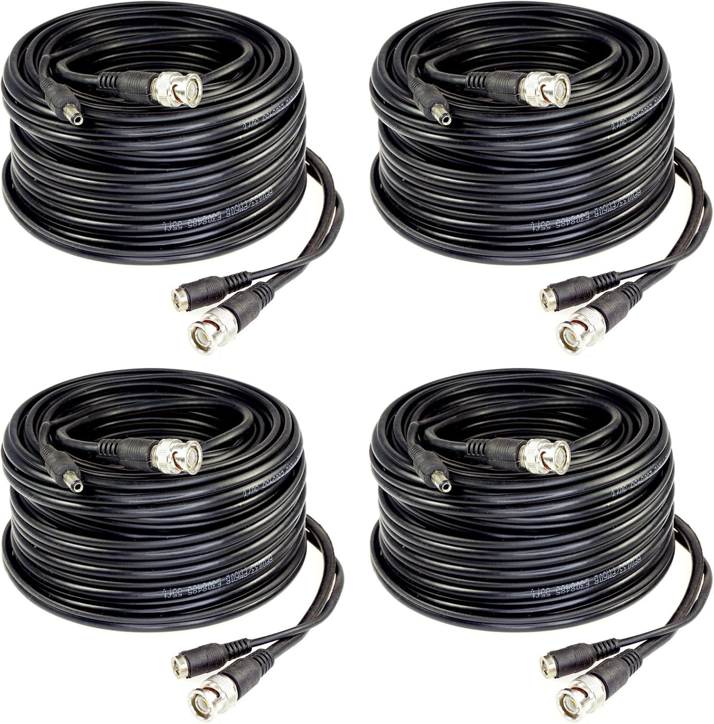 Five Star RG59 Siamese Cable for AHD, TVI, CVI Systems - 100 Ft