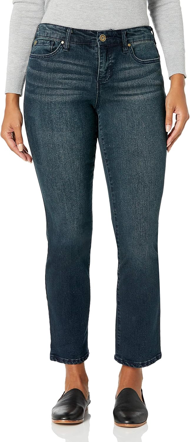 Bandolino Womens Mandie High Rise Straight Leg Jean Plus Size