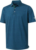 Mens Golf Polo Short Sleeve Dry Fit Performance Shirt - UPF 30