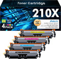 210X Toner Cartridges 4 Pack - High Yield Replacement for HP 210A