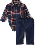 Baby-Boys Long Sleeve Dress Shirt and Pants 2-piece Set - Classic