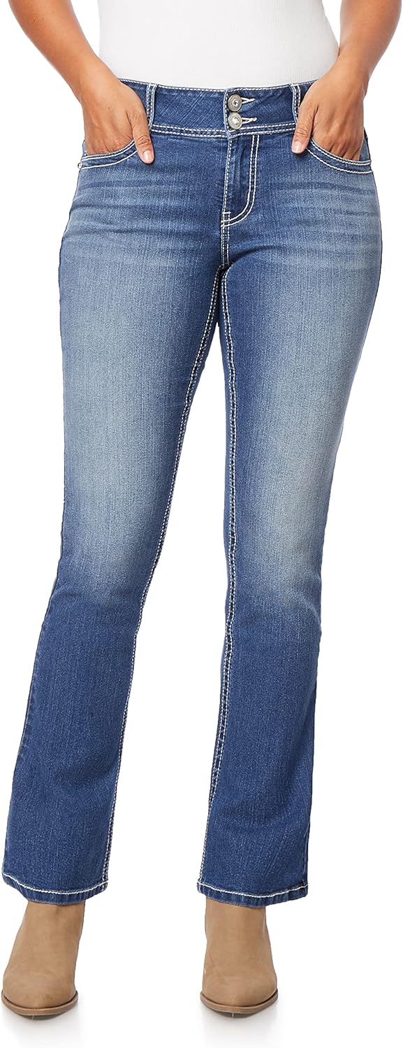 WallFlower Women's Luscious Curvy Bootcut Jeans for Every Body