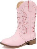 Kids Cowgirl Boots for Girls Sparkle Western Square Toe - Mid Calf