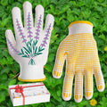 PAMASE Gardening Gloves for Women - 3 Pairs Floral Non-slip Gloves