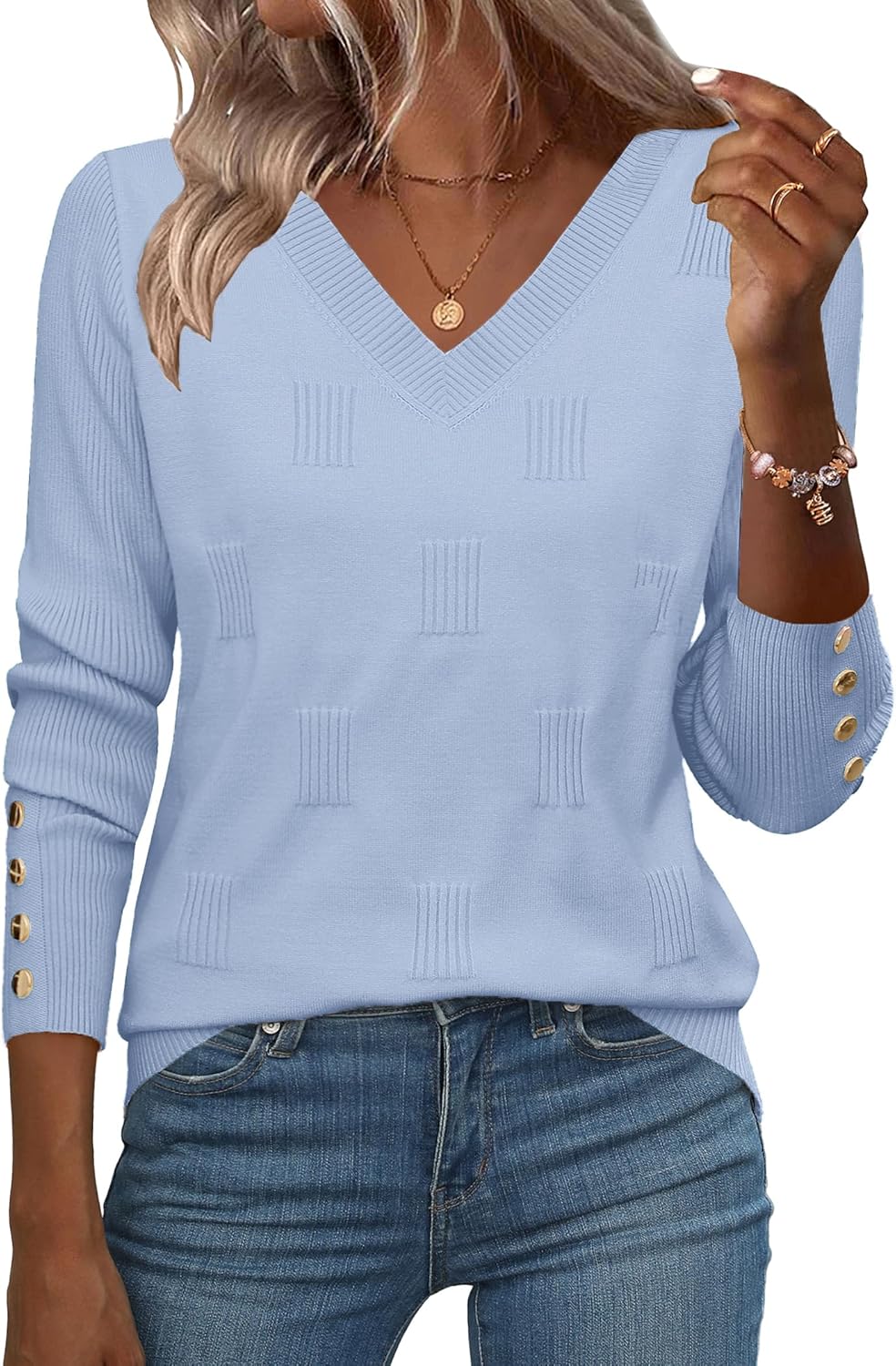 Zeagoo Womens V Neck Sweaters for Stylish Everyday Outfits
