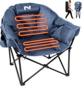 Heated Camping Chair Oversized Folding Chair - Dual-Zone Warmth