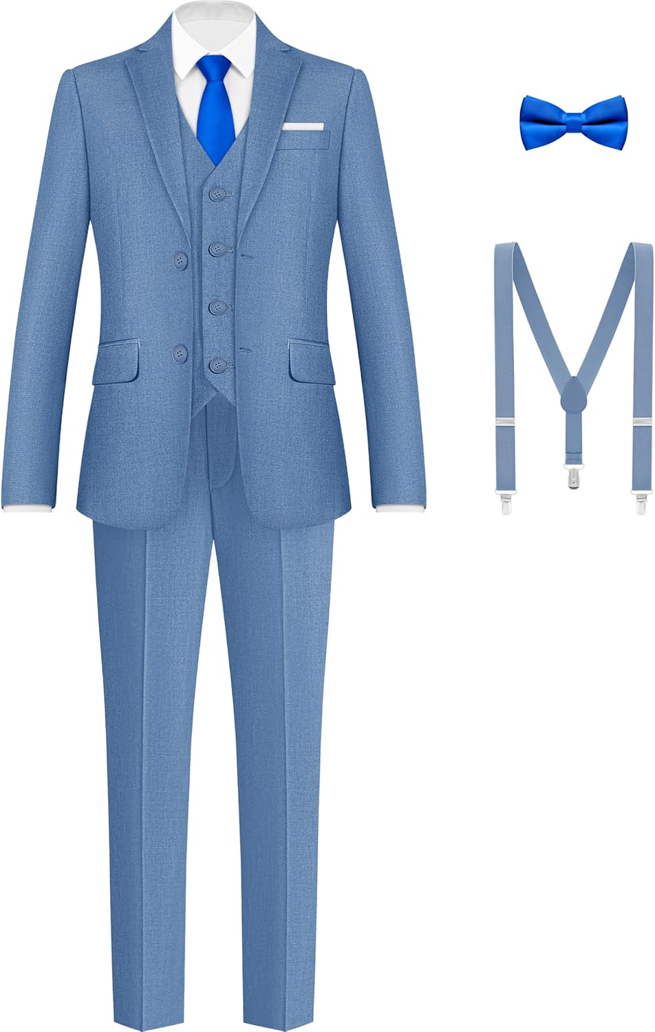 Boys Formal Suits Set with Suspenders for Every Occasion