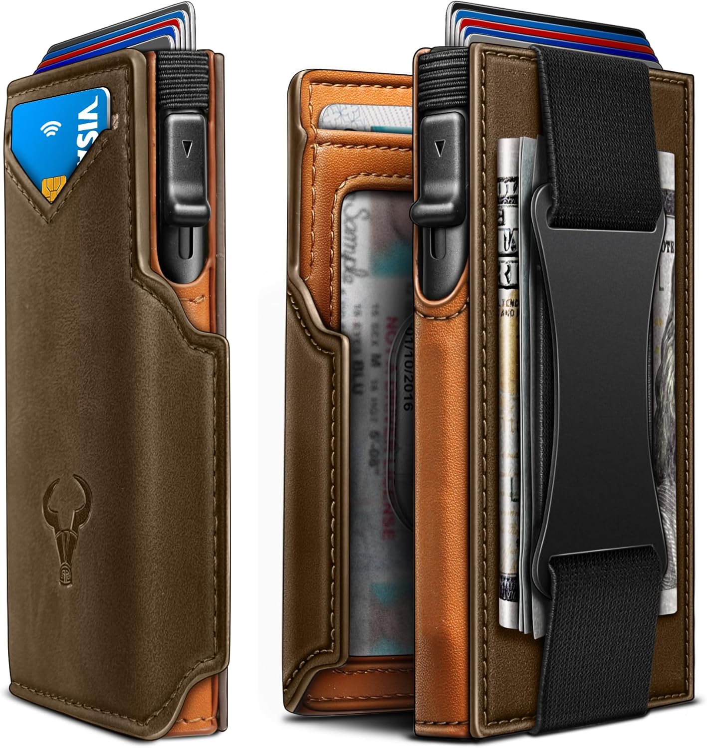 BULLIANT Slim Front Pocket Wallet with Pop-up Access for Men