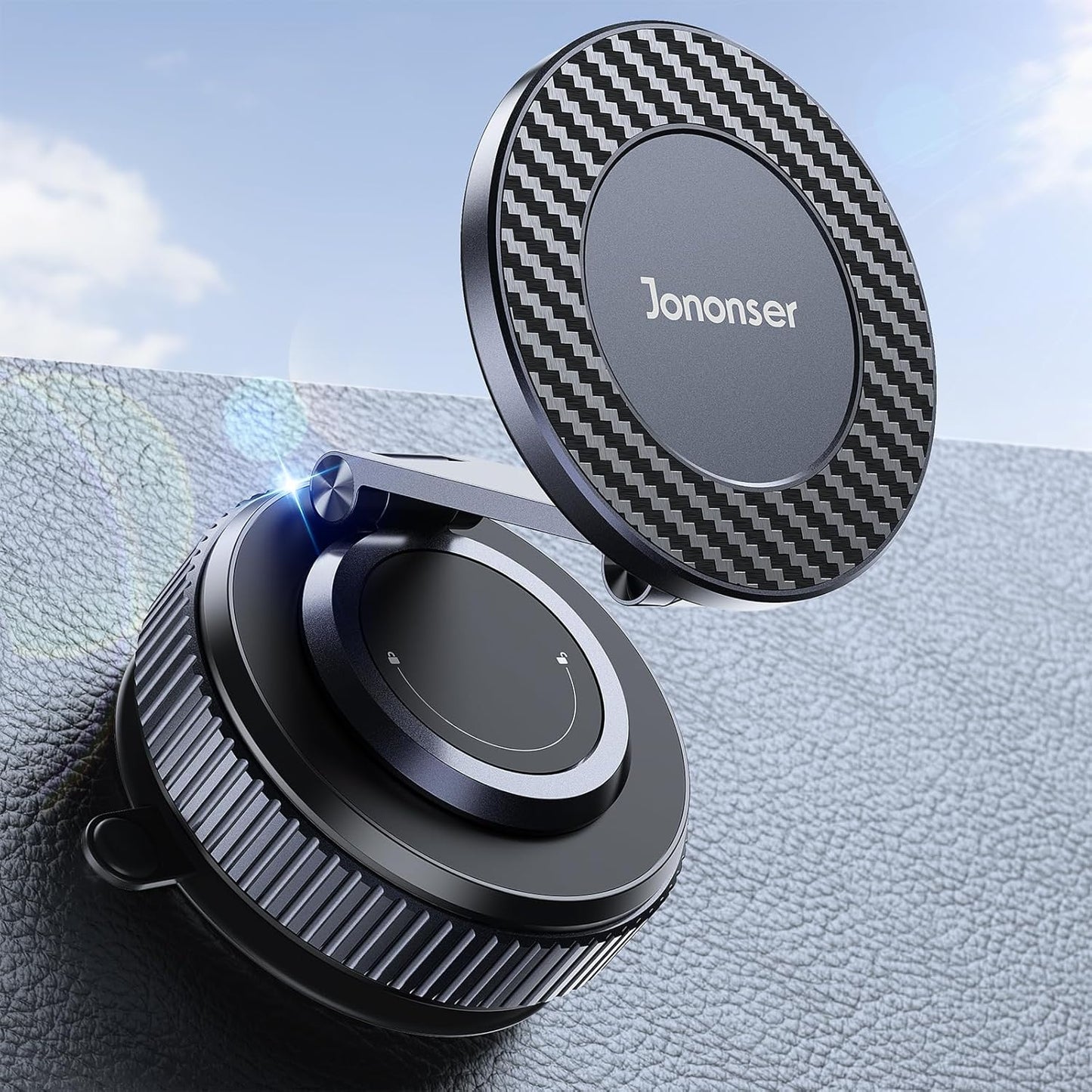 Suction Phone Mount for Car Dashboard - 360 Adjustable Holder