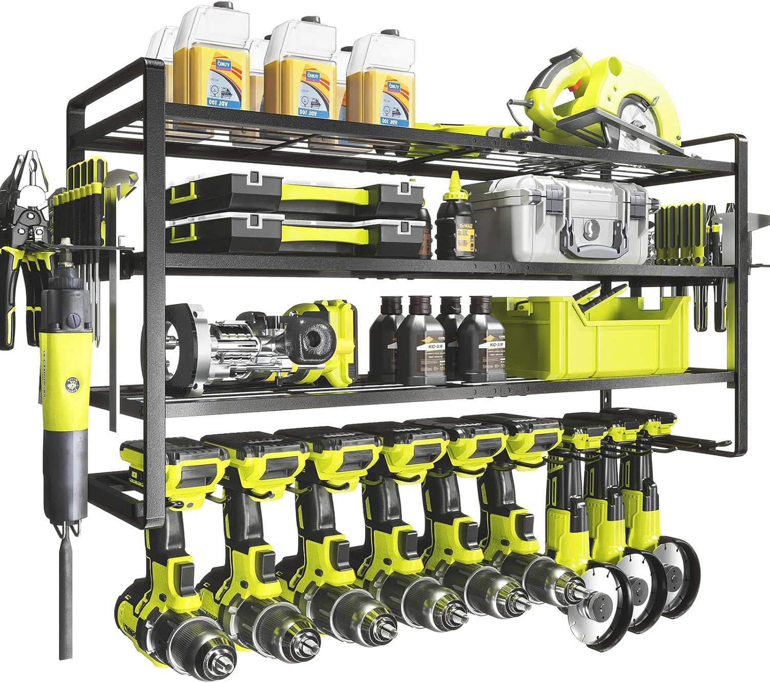 Efficient Garage Power Tool Rack by KAFAHOM