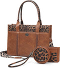 ACUARIO Tote Handbag Set with Cow Print - Versatile Everyday Tote
