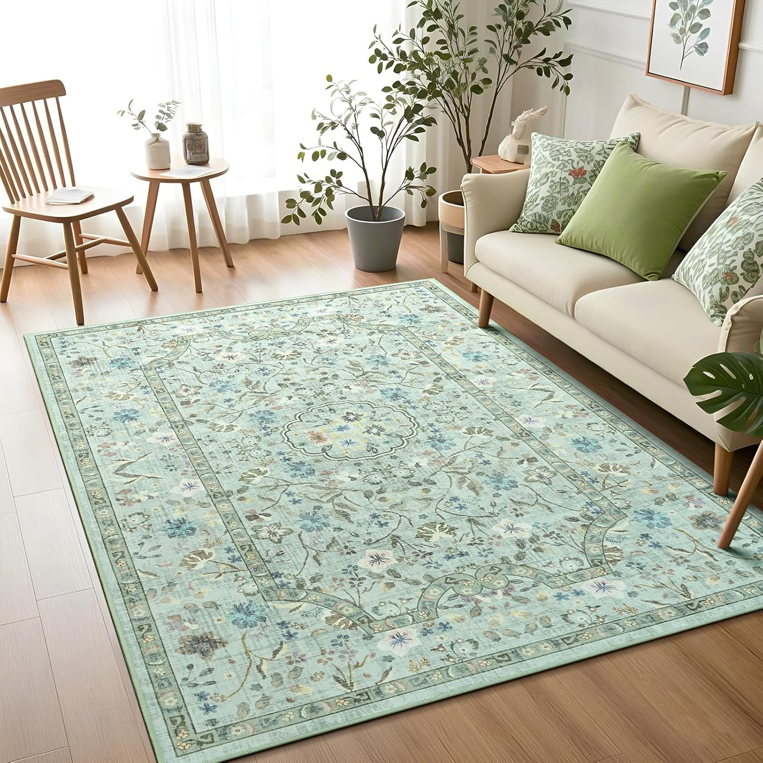 Vasofe 4x6 Area Rug for Bedroom and Living Room Decor