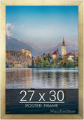 wallsthatspeak 27x30 Gold Picture Frame for Posters and Puzzles