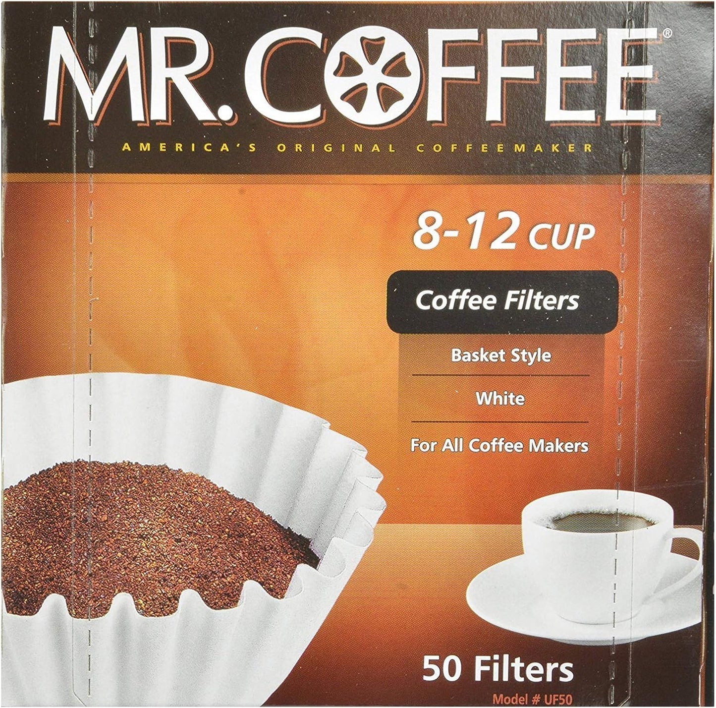 Sunbeam Mr. Coffee Basket Filters - 50 Pack for 8-12 Cup Brewers
