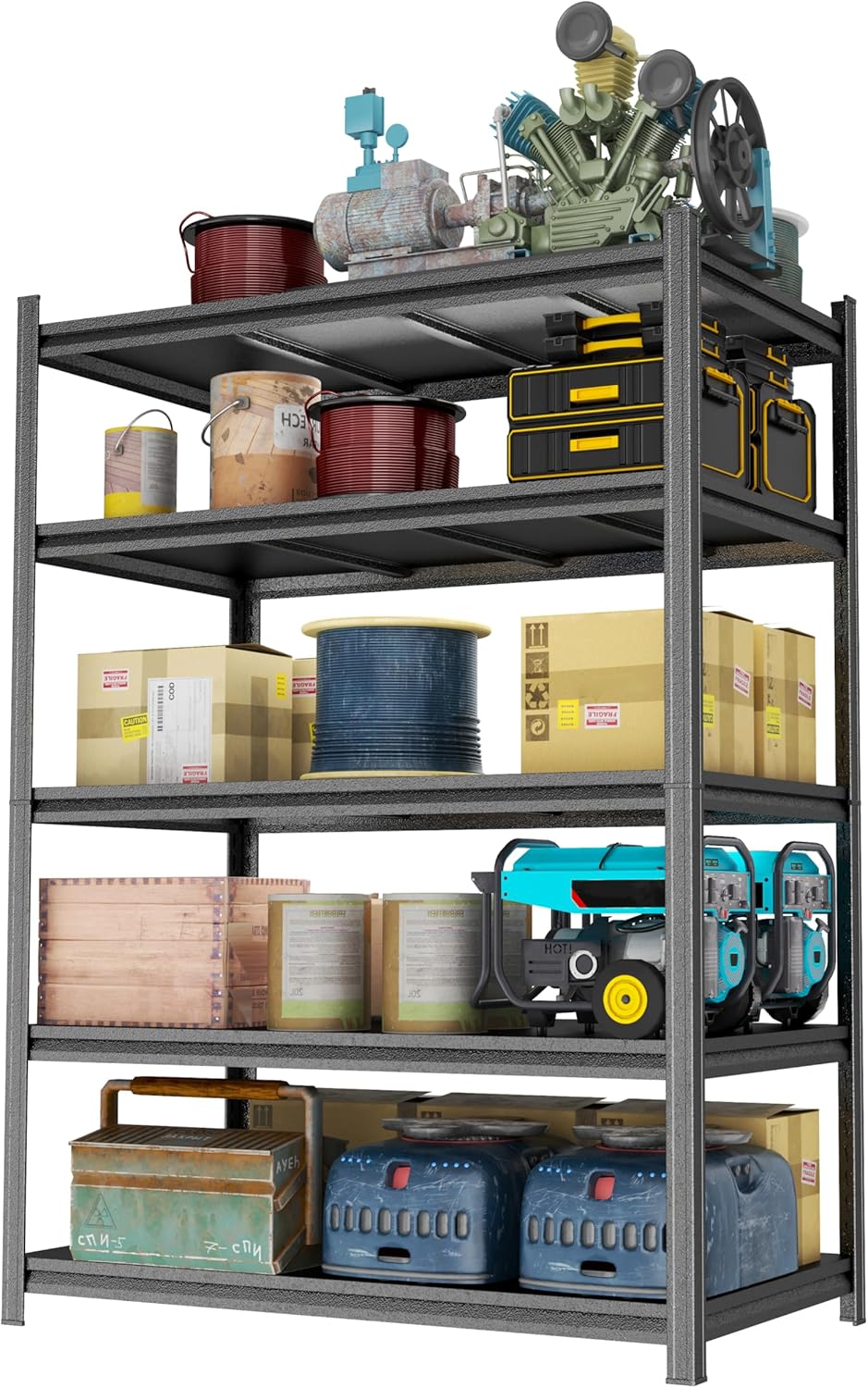 Heavy Duty Garage Shelving Unit with Adjustable Steel Shelves