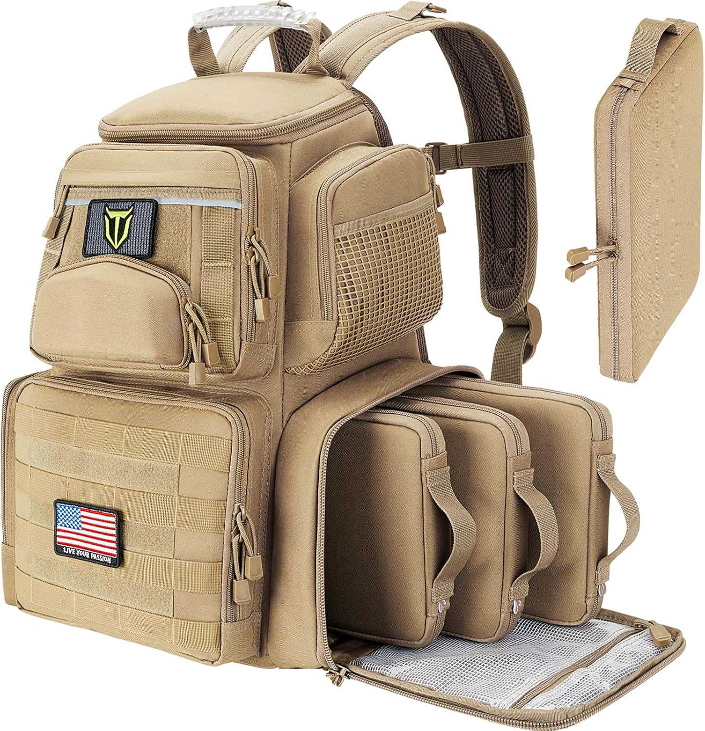 TIDEWE Tactical Range Backpack with Removable Divider and Cases