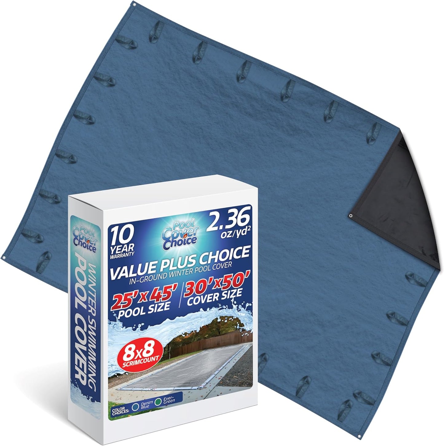 Winter Swimming Pool Cover for 25 ft x 45 ft Inground Pools