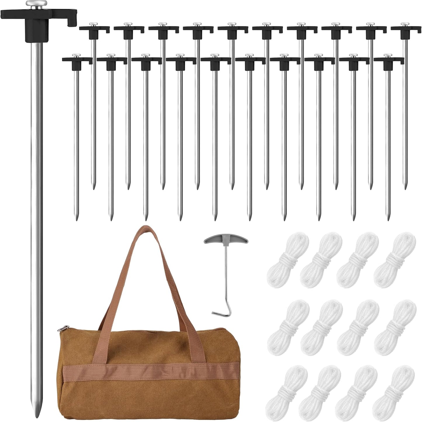 Aodaer 24 Pack Heavy Duty Tent Stakes - Secure Your Outdoor Adventures!