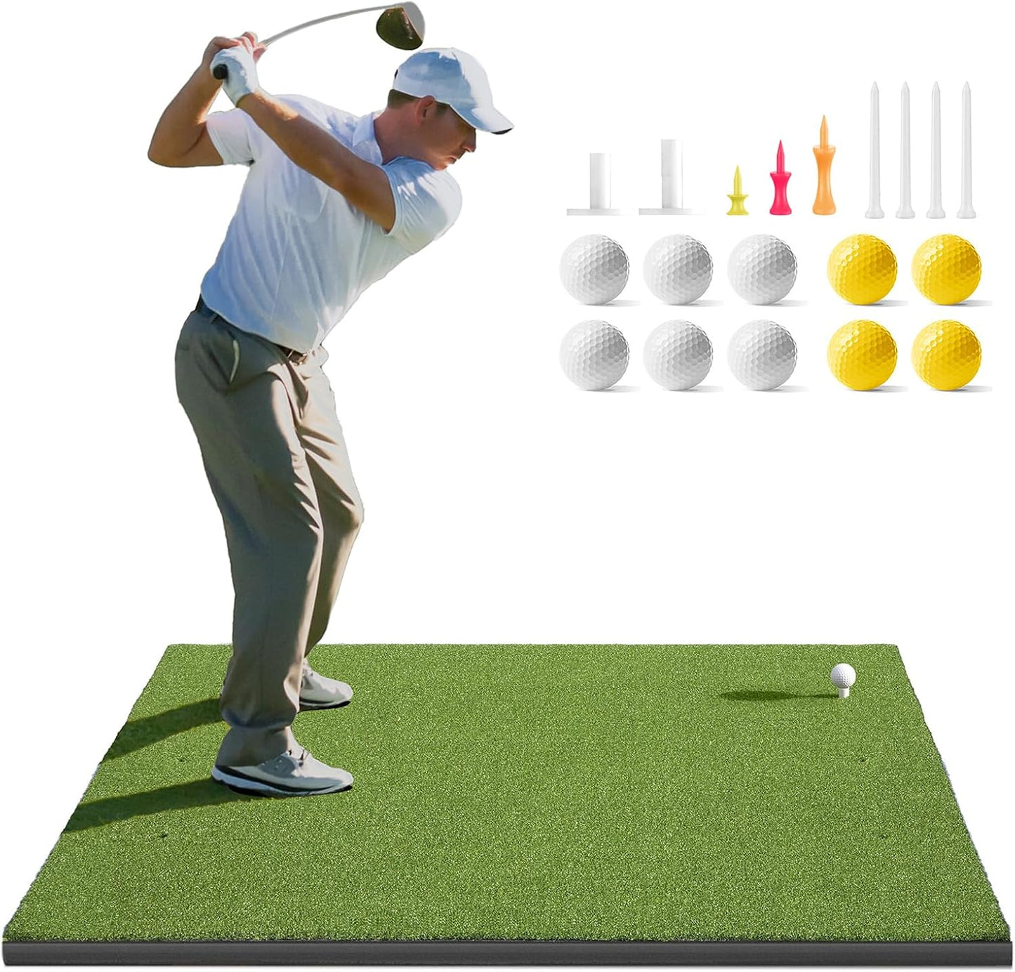 Golfguru Combo Set: Premium Golf Mat with Accessories