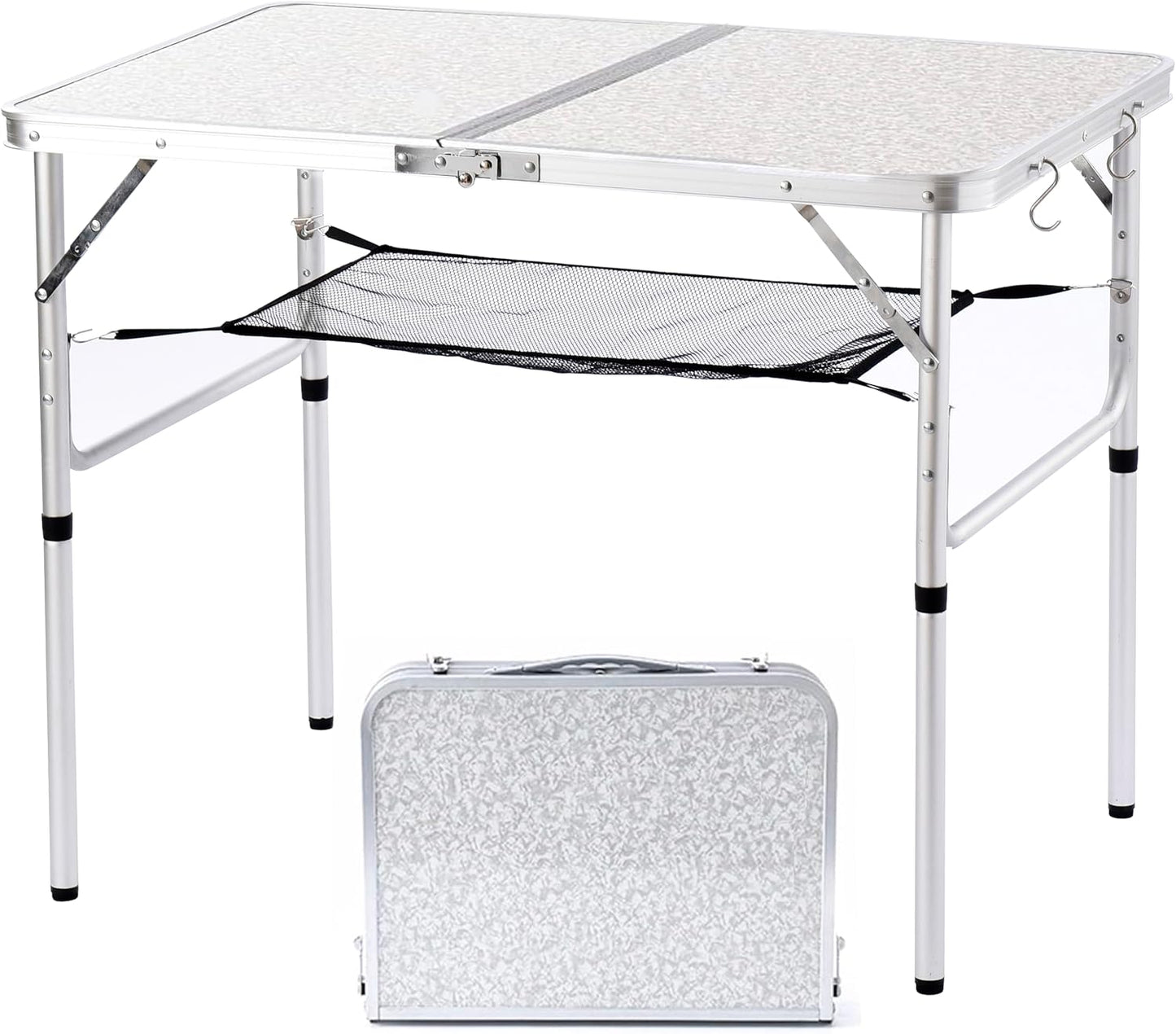 Aluminum Camp Table with Adjustable Height for Outdoor Use
