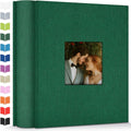 Photo Album 4x6 1000 Pockets Linen Cover with Front Window - Light
