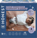 Clean Conscious Overnight Diapers Size 4 - Plant-Based Overnight