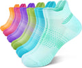 Ankle Compression Socks for Women 6 Pairs - Cushioned Low Cut Running