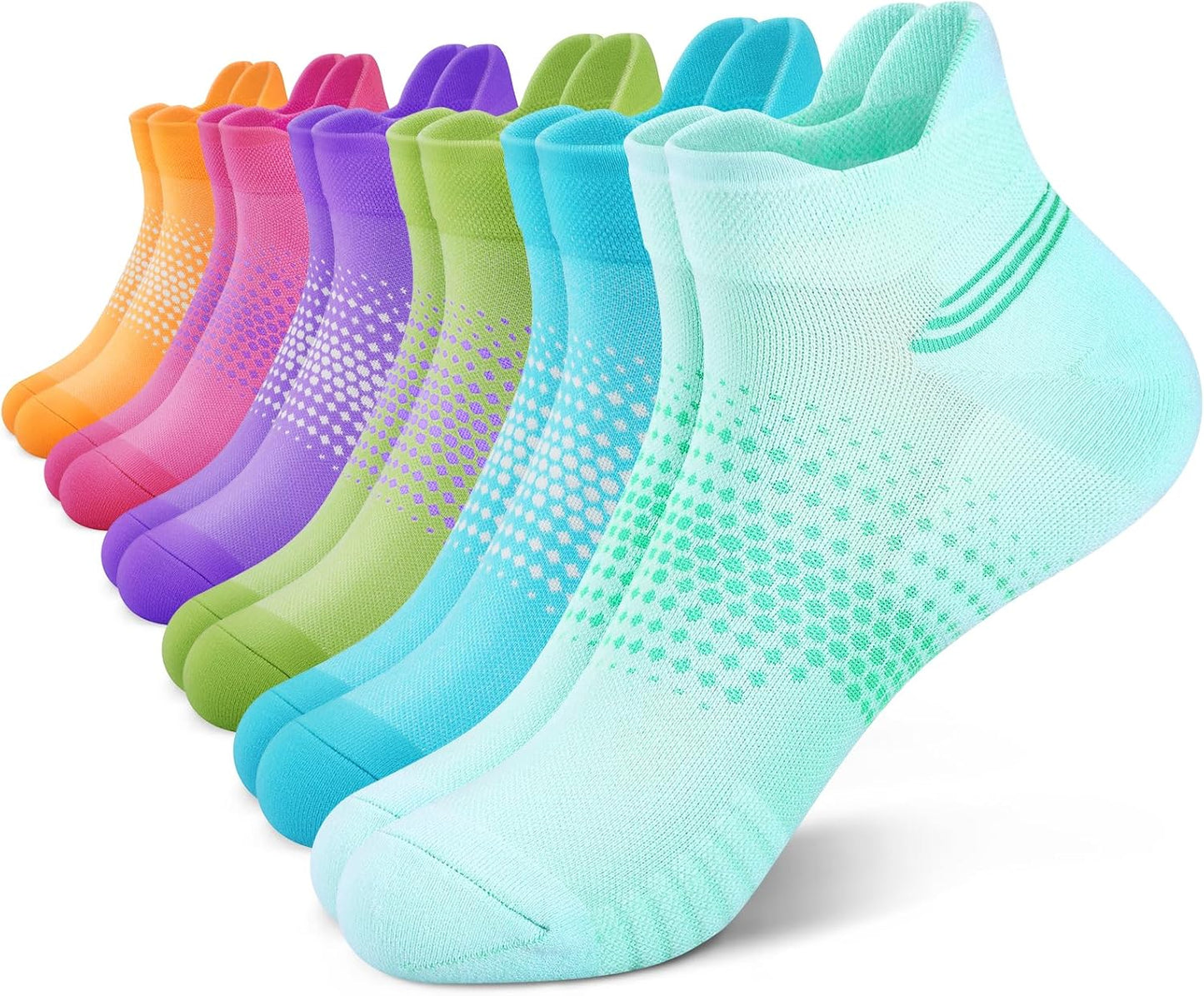 PAPLUS Women's Ankle Compression Socks 6 Pairs - Comfortable Running Socks