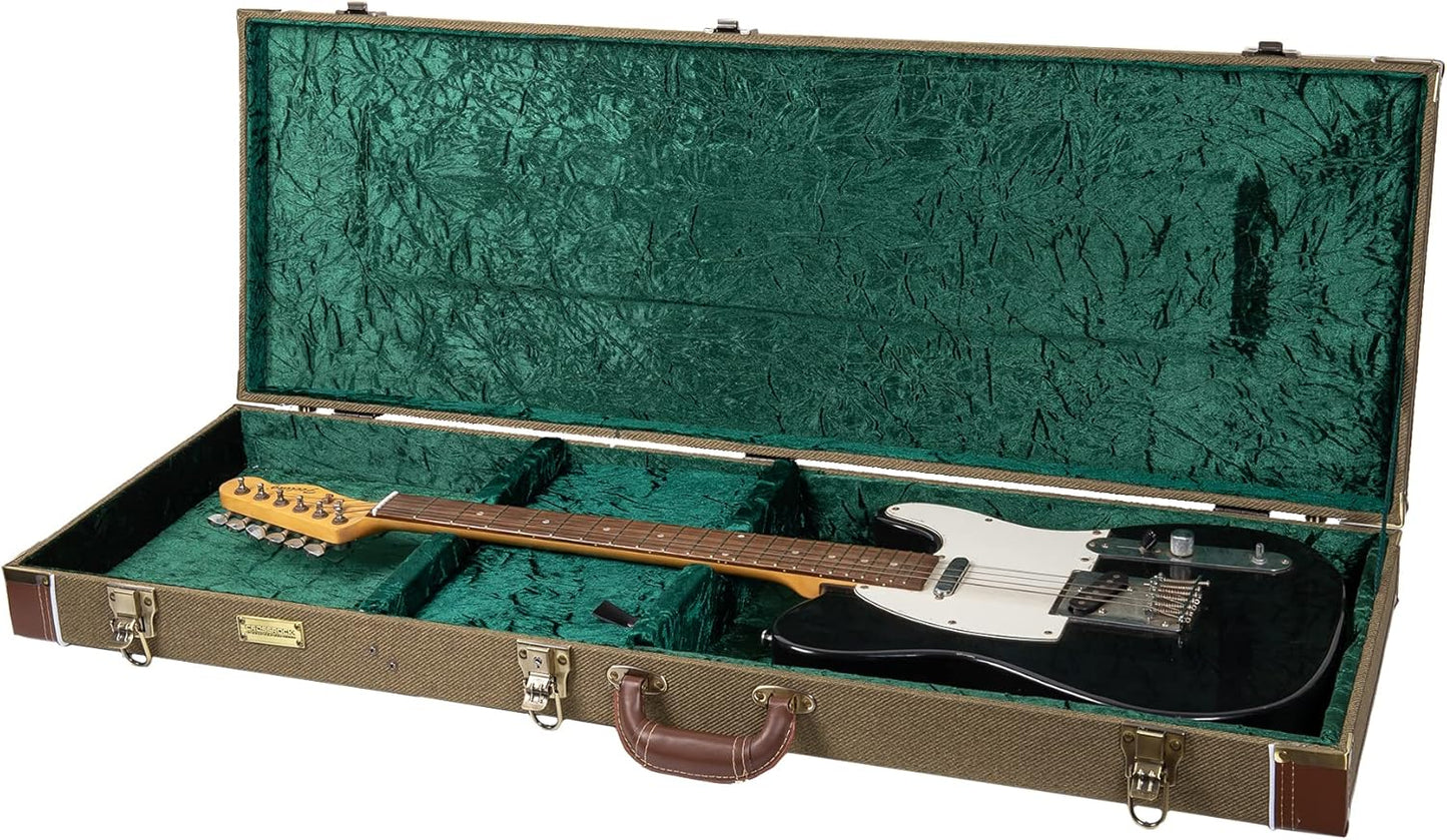 Protective Wood Case for Fender Guitars-Green