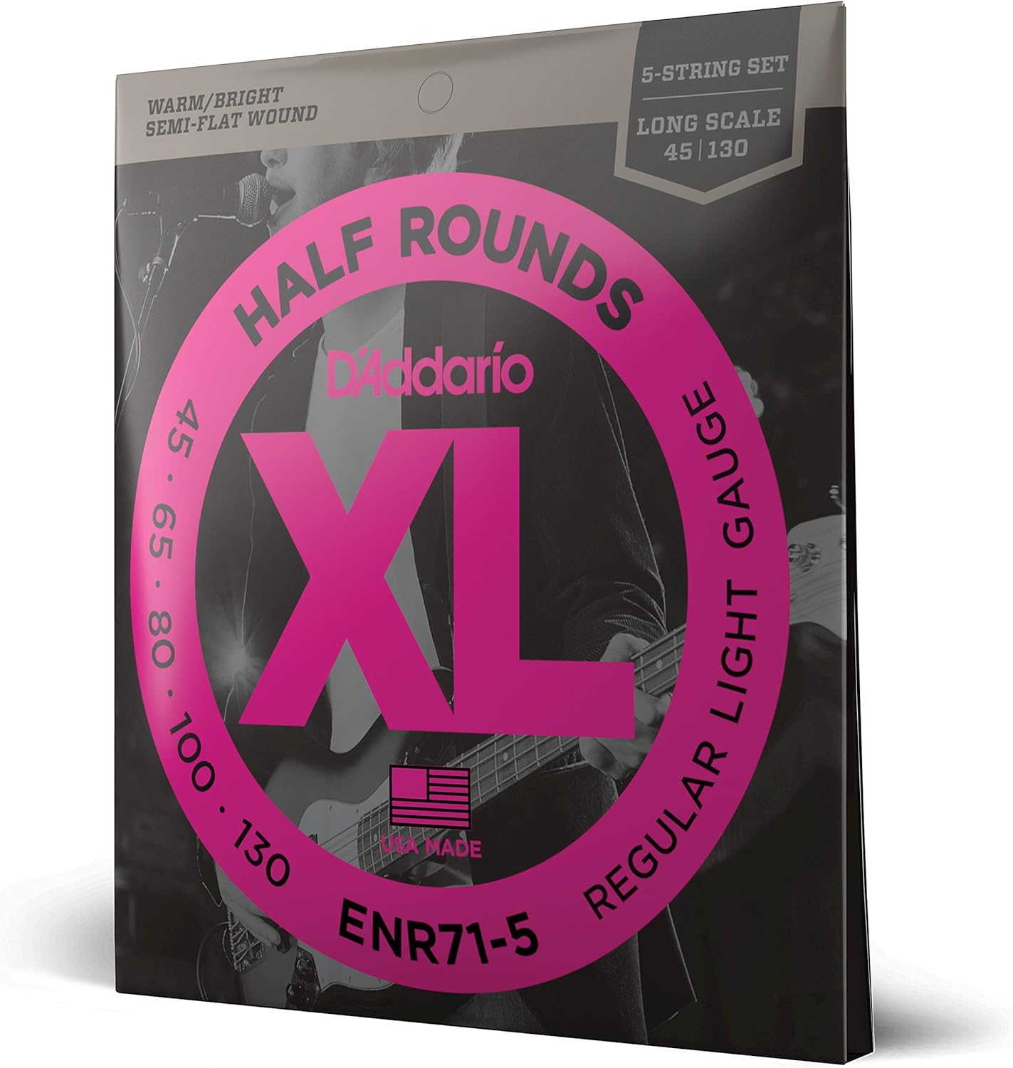 D'Addario XL Half Rounds Bass Guitar Strings for Perfect Tone