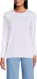 Relaxed Supima Cotton Women's Long Sleeve Crew Neck T-Shirt - Soft