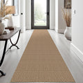 EARTHALL Woven Runner Rug 2x12 ft - Washable Non Slip Hallway Runner