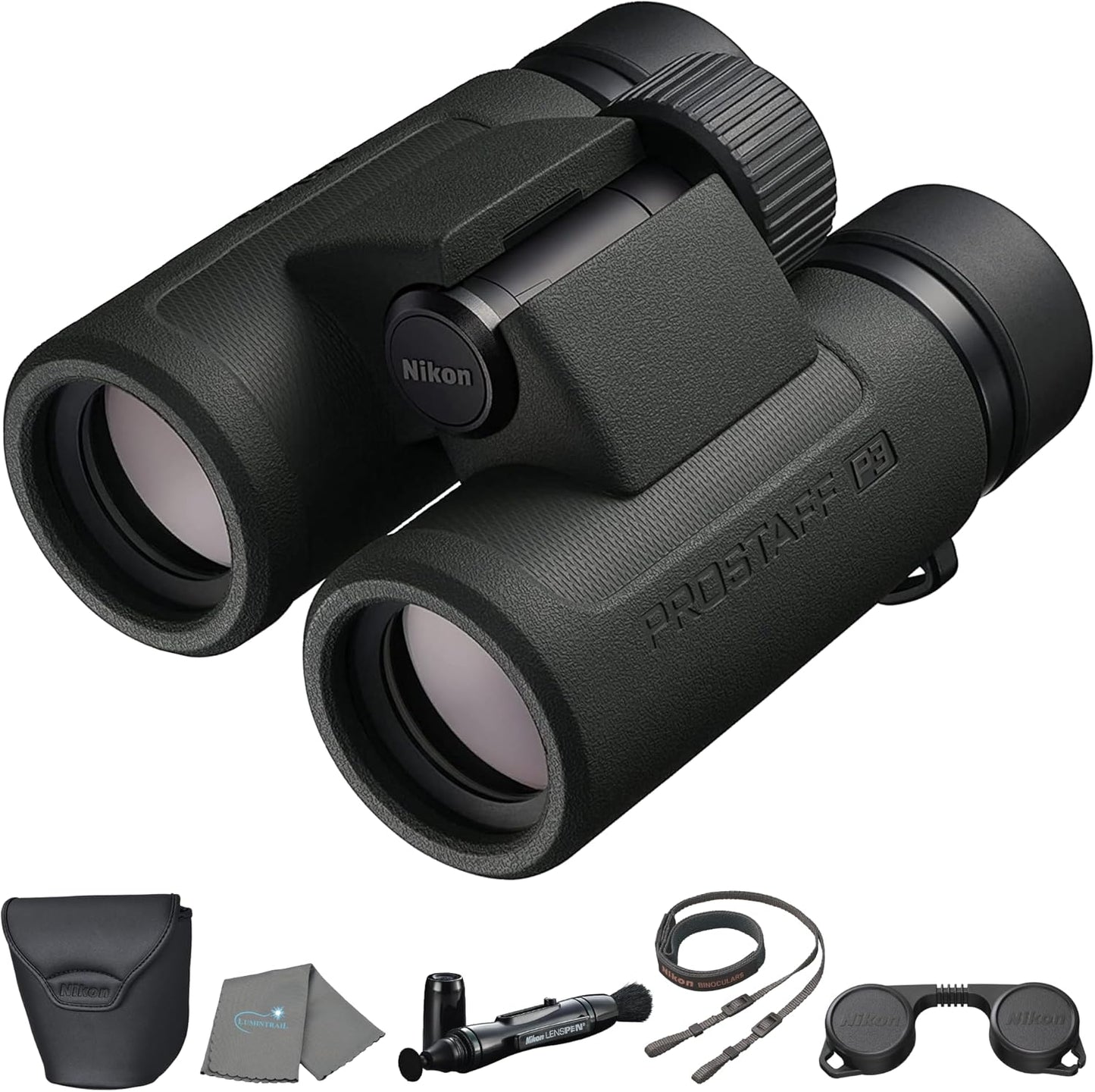 Nikon PROSTAFF P3 8x30 Binoculars Bundle for Outdoor Adventures