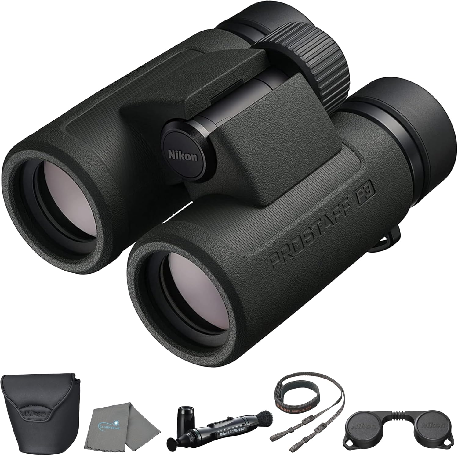 Nikon PROSTAFF P3 8x30 Binoculars Bundle for Outdoor Adventures