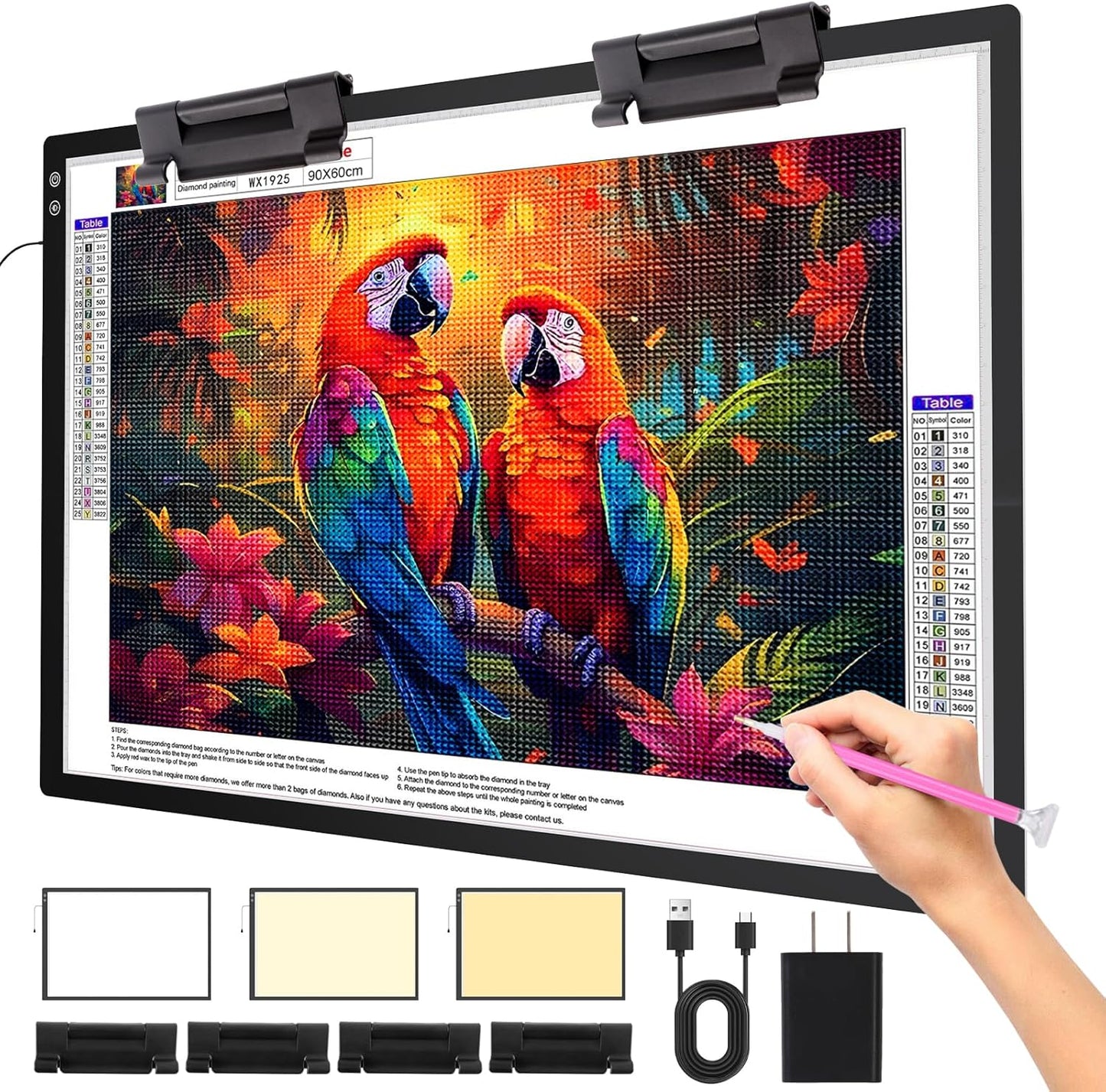 elice A1 Rechargeable Diamond Art Light Board for Artists